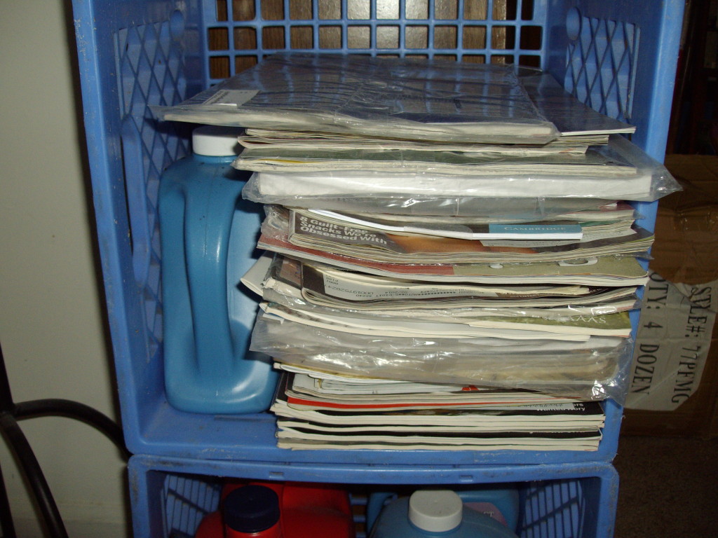 You could probably figure out the chronological order I cleaned out the bins by which months are in them.