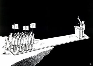 I walk away from anyone, even "leaders" that can't communicate without screaming, backing up their argument with citations and facts, and slanderous ways. No politician can live up to my standards, apparently, so no one deserved my vote.