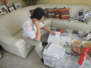 Fred, refreshing his memory on biochemistry